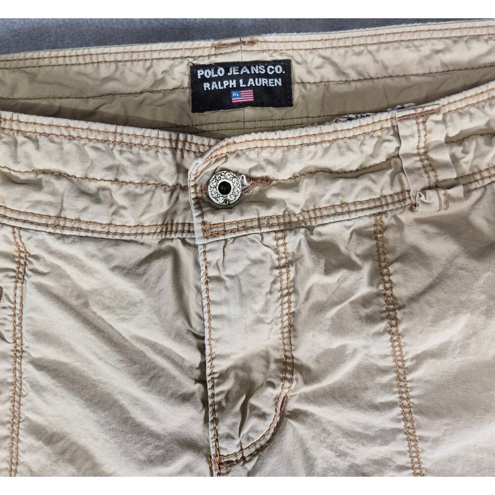 Polo Jeans Co. Ralph Lauren Womens Khaki Cargo Shorts Size 6 Utility - Picture 3 of 11
